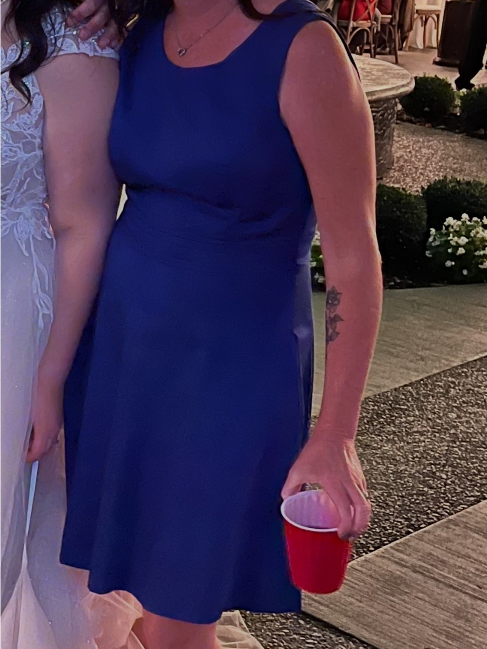 RW&CO. Sleeveless Electric Blue A-Line Dress